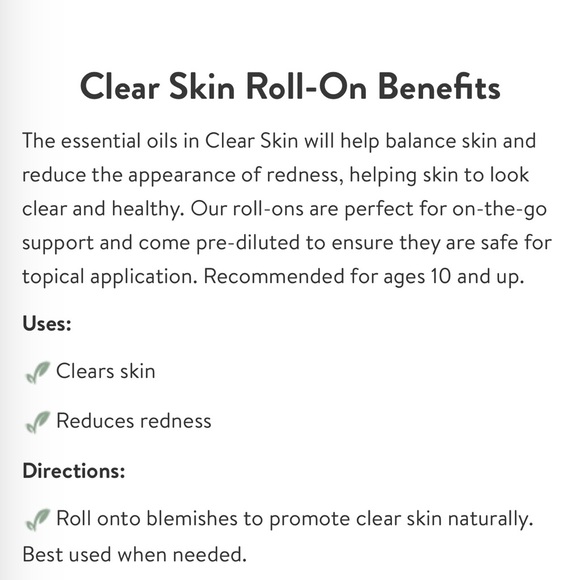 Simply Earth Clear Skin Essential Oil Blend Roll On - Picture 2 of 5